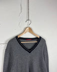 Prada Knitted V-Neck Sweater Grey