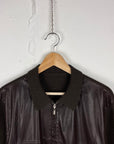 Lacoste Knitted Leather Jacket