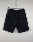 Levis 2000 Black Denim Shorts