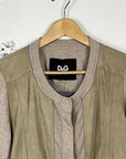 Dolce & Gabbana Knit leather jacket y2k