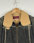 replay denim teddy jacket