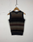 Dolce & Gabbana Y2k Sweater Vest brown stripes