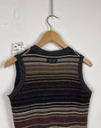 Dolce & Gabbana Y2k Sweater Vest brown stripes