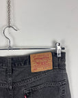 Levis 2000 Black Denim Shorts