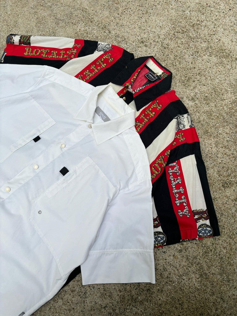 Versace Vintage Hemd Weiß und versace hemd bunt 