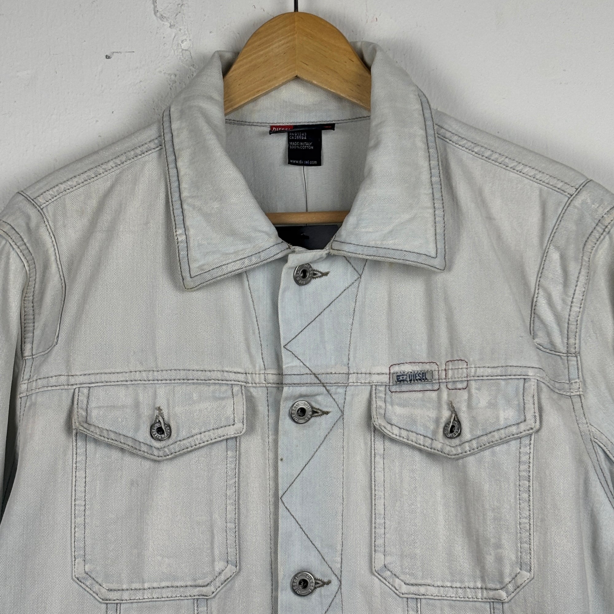 Diesel vintage denim jacket white