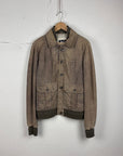 Dolce & Gabbana Grey Leather Jacket