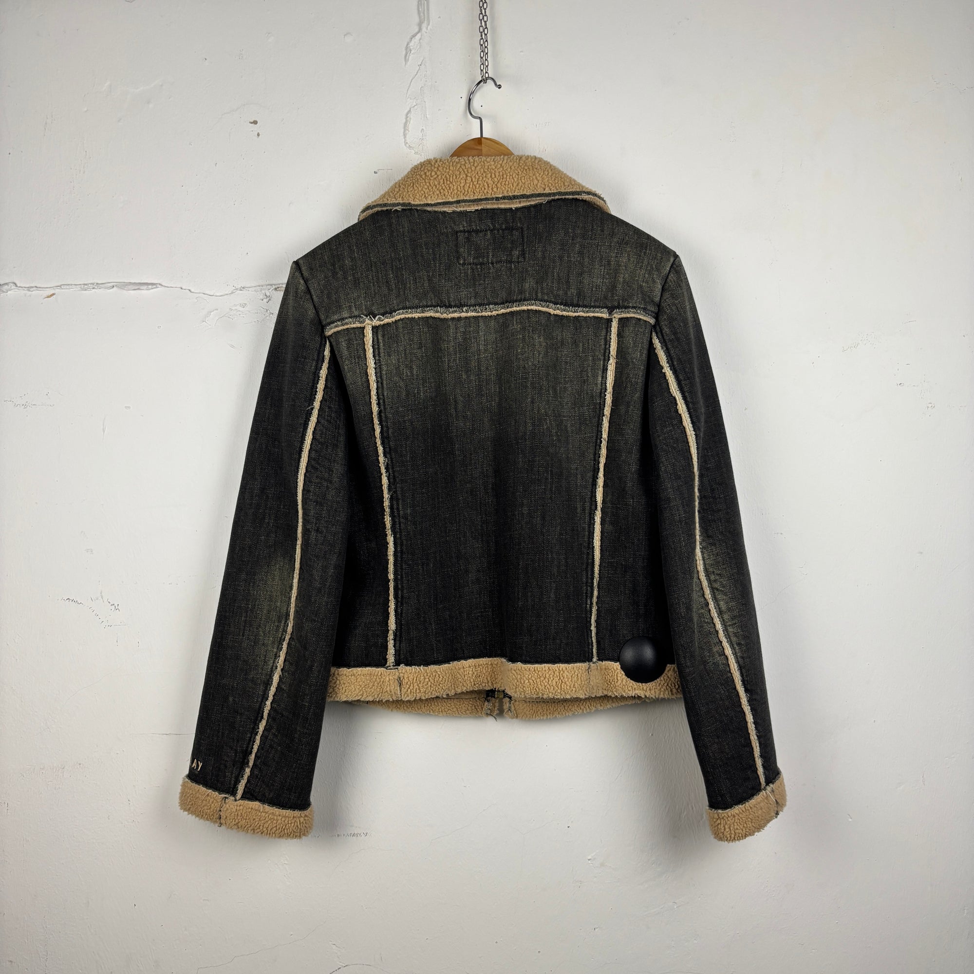 replay denim teddy jacket 