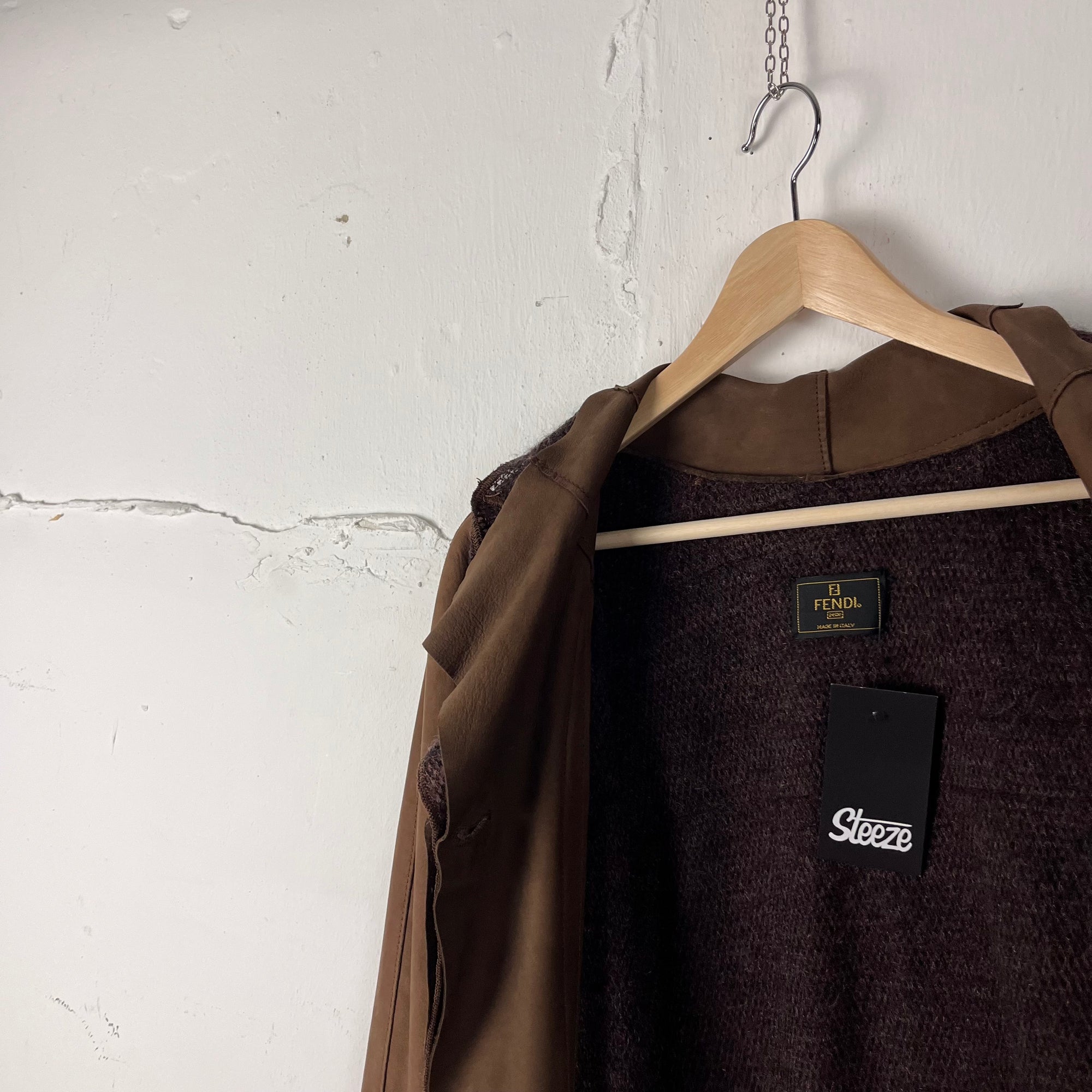 Fendi Vintage Mohair Leather Coat