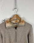 Prada Fur Knit Falf Zip