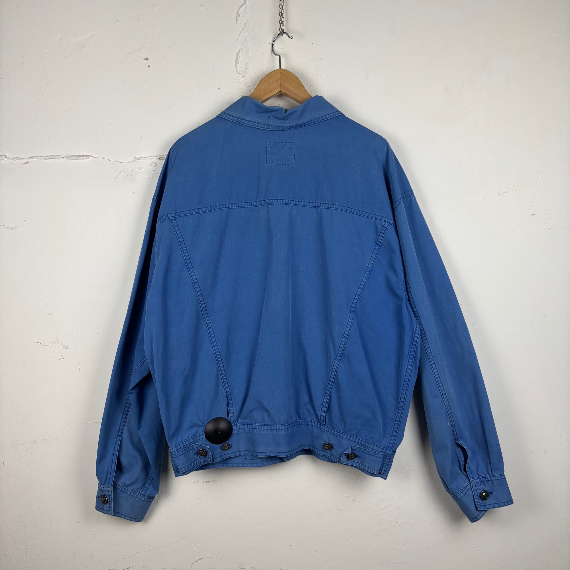 Vintage Versace bomber denim jacket blue 