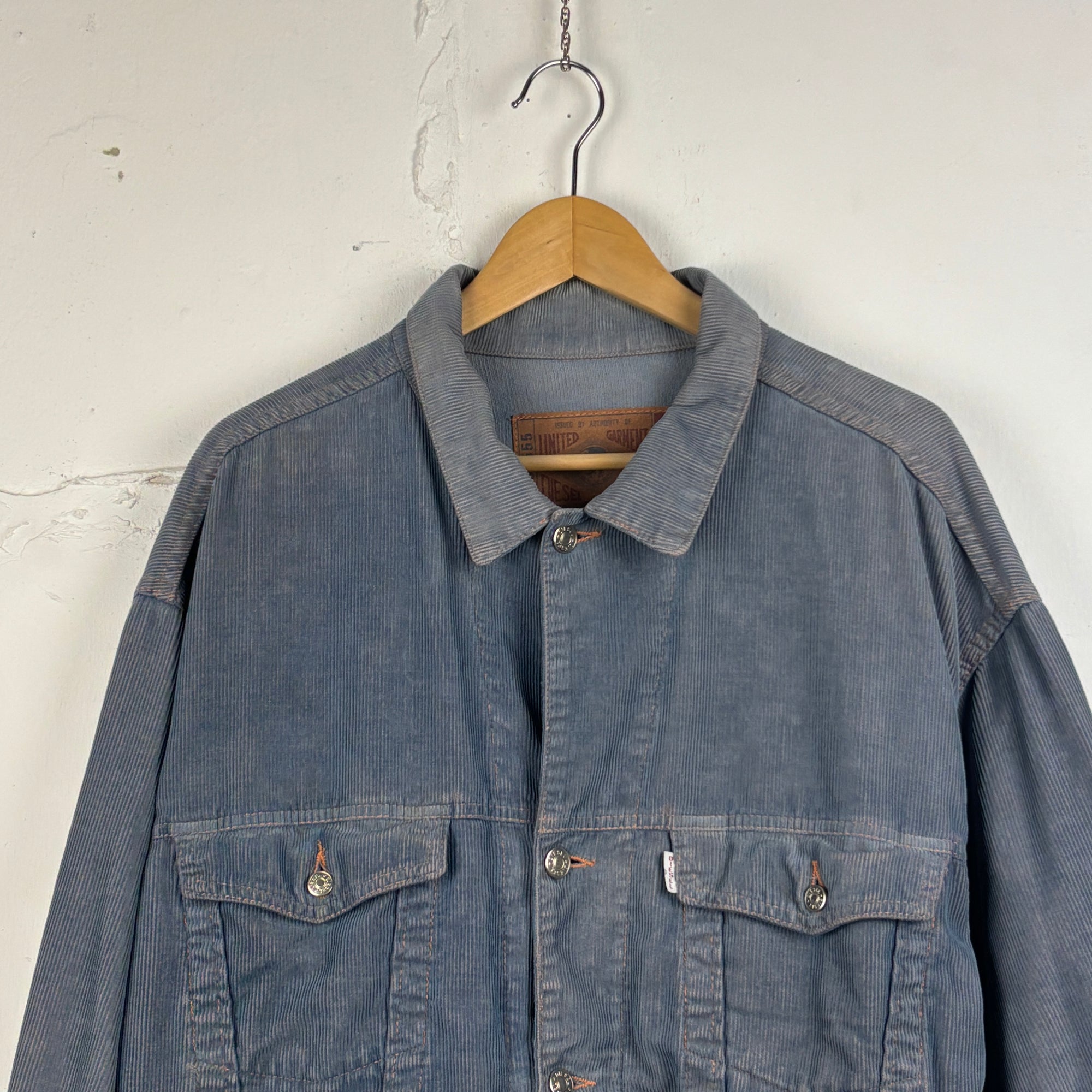 Vintage diesel corduroy jacket blue 