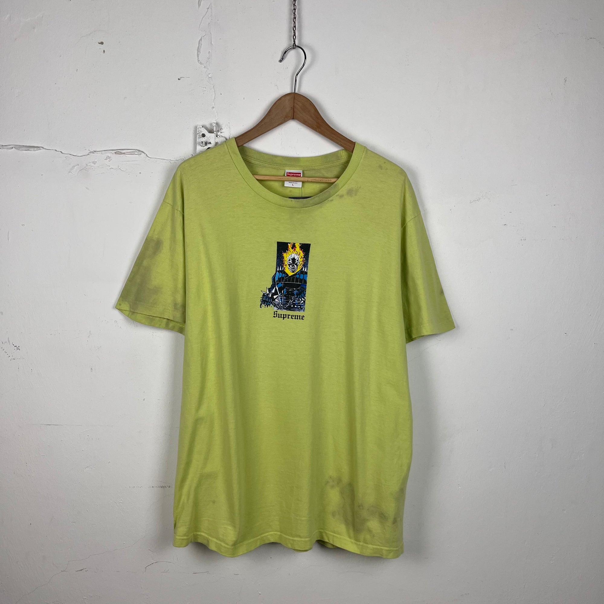 Supreme T-Shirt grün ghost rider 