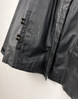 Fendi waxed jacket vintage black details 