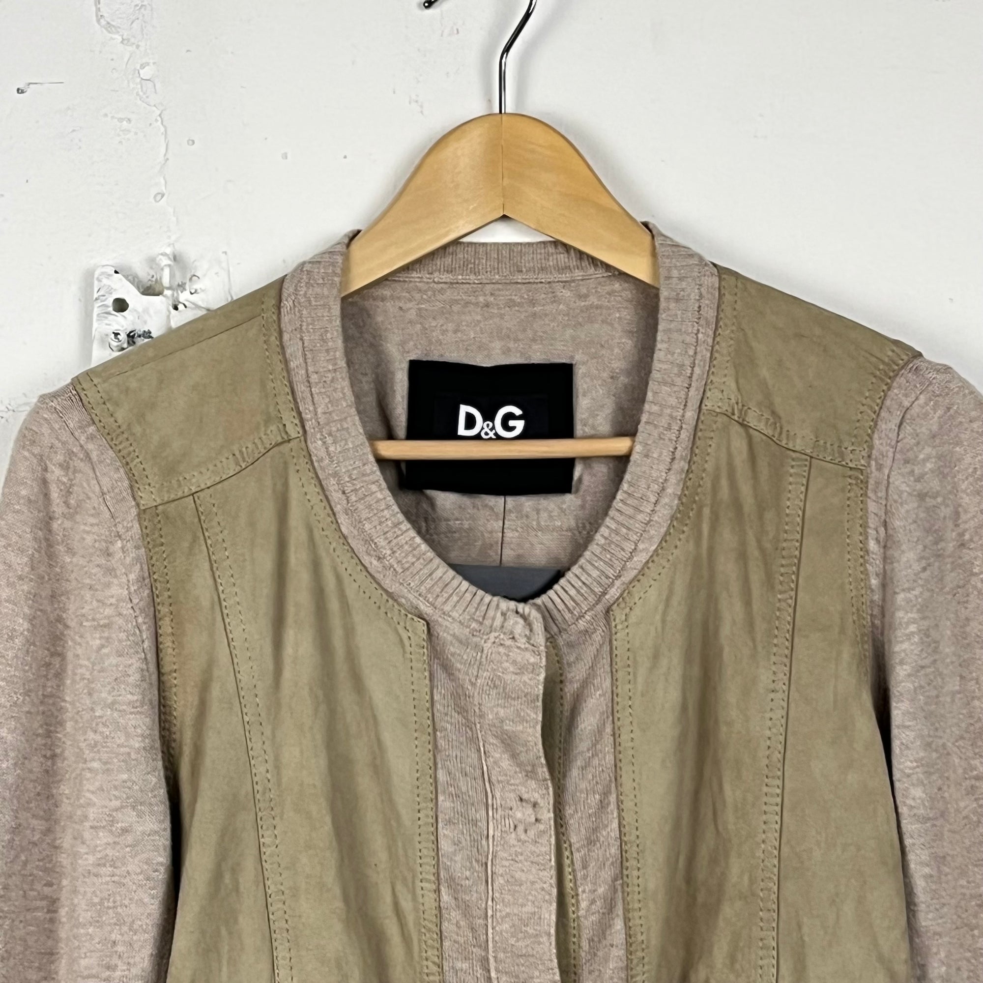 Dolce & Gabbana Knit leather jacket y2k  