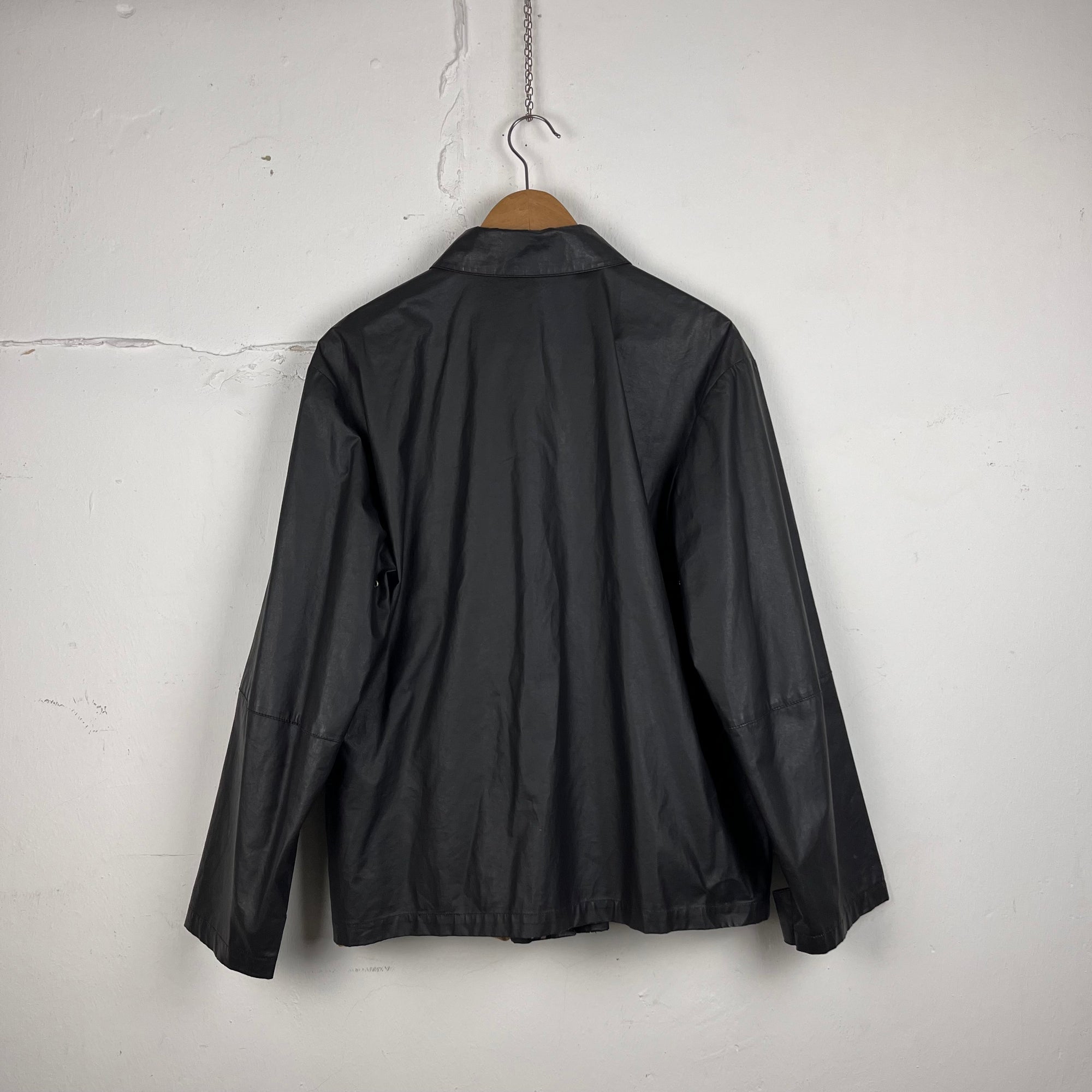 Fendi waxed jacket vintage black